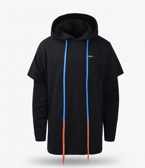 Off white sales double sleeve hoodie